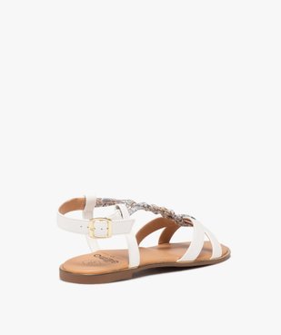 Sandales plates esprit salomé à détail fleuri femme vue5 - GEMO (CASUAL) - GEMO
