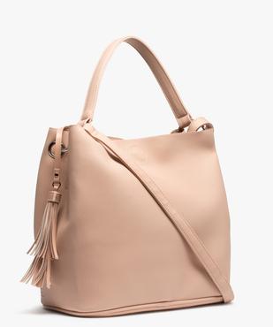Sac femme forme seau avec perforations et motifs vernis vue2 - GEMO (ACCESS) - GEMO