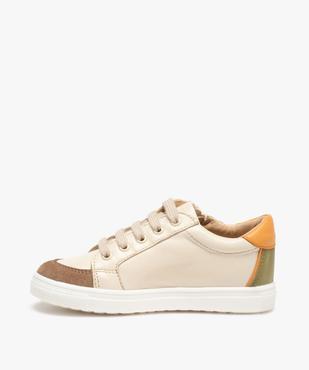Baskets garçon en cuir fermeture à lacets et zip – NA! vue3 - NA! - GEMO