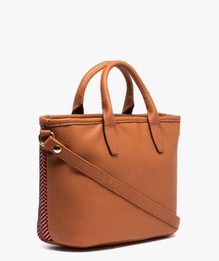 Sac femme porté main avec devant tressé vue2 - GEMO (ACCESS) - GEMO