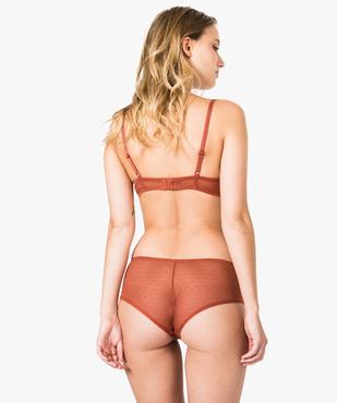 Soutien-gorge à bonnets coqués en dentelle vue3 - GEMO(HOMWR FEM) - GEMO