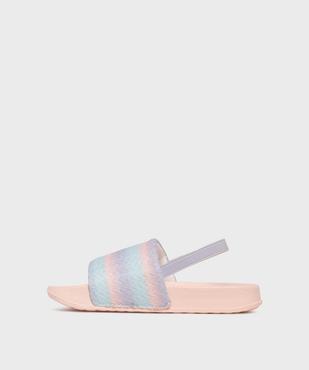 Mules de plage à bride scintillante avec élastique fille vue3 - GEMO (PLAGE) - GEMO