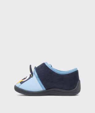 Chaussons en velours à scratch imprimé garçon - Bluey vue3 - BLUEY - GEMO