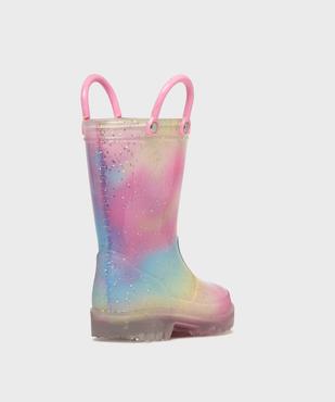 Bottes de pluie bébé fille à paillettes avec anses vue11 - LITTLE LOVE - GEMO