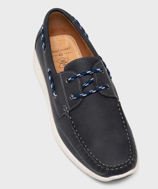 Chaussures bateau à lacets et semelle intérieure cuir vue5 - URBAN STEPS - GEMO