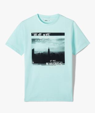 Tee-shirt garçon à manches courtes avec motif vue1 - GEMO (JUNIOR) - GEMO