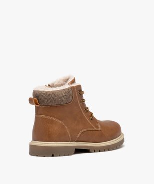Boots garçon fourrées dessus uni à semelle crantée vue4 - PREMIER PRIX BY GEMO - GEMO