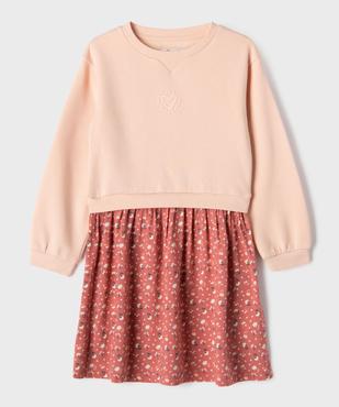 Robe avec haut sweat fille vue1 - GEMO (ENFANT) - GEMO