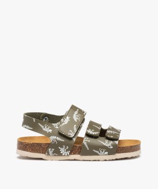 Sandales garçon avec brides en cuir triple scratch vue1 - GEMO 4G GARCON - GEMO