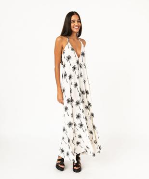 Robe longue à fines bretelles et dos nu femme vue1 - GEMO(FEMME PAP) - GEMO