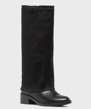 Bottes cavalières 2-en-1 avec guêtres en suédine amovibles femme vue2 - FOLLOW ME - GEMO