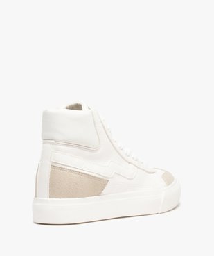Baskets femme mid-cut bicolores à semelle compensée vue4 - GEMO (SPORTSWR) - GEMO