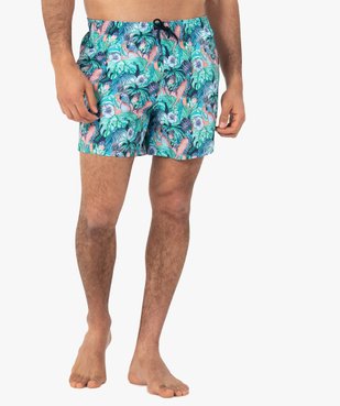 Short de surf homme à motifs exotiques vue1 - GEMO (PLAGE) - GEMO