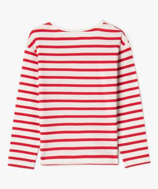 Tee-shirt manches longues à rayures fille - LuluCastagnette vue3 - LULUCASTAGNETTE - GEMO