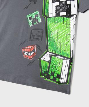 Tee-shirt manches courtes à motif géométrique garçon - Minecraft vue2 - MINECRAFT - GEMO