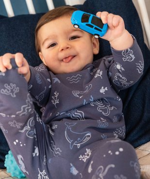 Pyjama dors-bien en coton avec motifs marins bébé garçon vue5 - GEMO 4G BEBE - GEMO