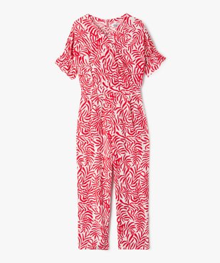 Combinaison pantalon fluide à motif fleuri fille vue1 - GEMO 4G FILLE - GEMO