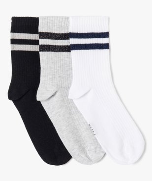 Chaussettes de sport à tige haute enfant (lot de 3) vue1 - GEMO (ENFANT) - GEMO