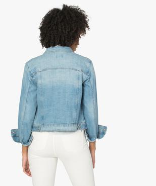 Veste en jean femme coupe large et courte vue3 - GEMO(FEMME PAP) - GEMO
