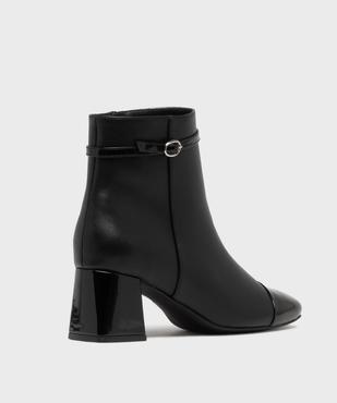 Boots zippées à bout carré et talon trapèze femme vue4 - FOLLOW ME G4G - GEMO