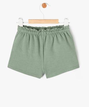 Short avec taille élastique froncée bébé fille vue3 - GEMO(BEBE DEBT) - GEMO