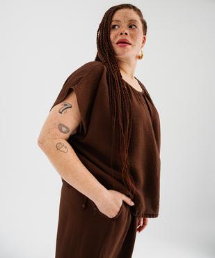 Blouse sans manches ample et fluide en viscose femme grande taille vue1 - GEMO 4G GT - GEMO