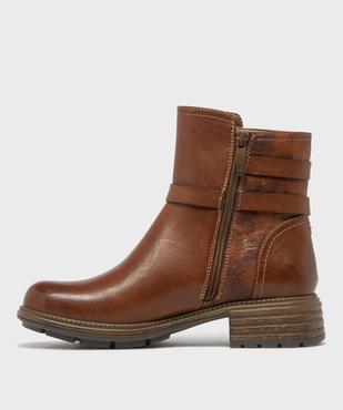 Boots avec brides fantaisie sur la tige femme - Emilia Rosa vue3 - EMILIA ROSA - GEMO