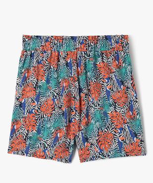Short imprimé large avec taille élastique froncée fille vue3 - GEMO 4G FILLE - GEMO