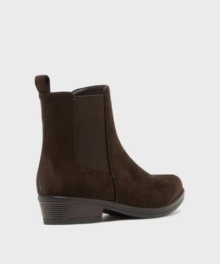 Boots en suédine inspiration western femme vue4 - FOLLOW ME - GEMO