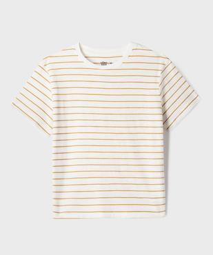 Tee-shirt manches courtes à rayures garçon vue2 - GEMO 4G GARCON - GEMO