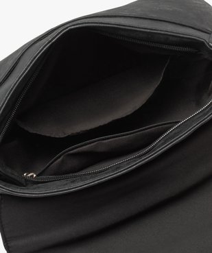 Sac à bandoulière avec rabat multi-matières femme vue3 - GEMO (ACCESS) - GEMO