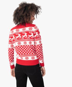 Pull de Noël femme bicolore vue3 - GEMO(FEMME PAP) - GEMO
