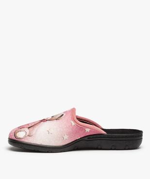 Chaussons femme confort mules imprimées nounours vue3 - GEMO(HOMWR FEM) - GEMO