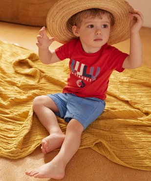 Tee-shirt à manches courtes avec inscription bébé garçon - LuluCastagnette vue6 - LULUCASTAGNETTE - GEMO