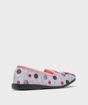 Chaussons pantoufles en velours ras imprimé fantaisie femme vue4 - G'FLEX GEMO FOR GOOD - GEMO