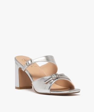 Mules à talon métallisées femme vue4 - FOLLOW ME - GEMO
