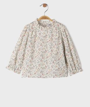 Blouse col volanté bébé fille vue1 - GEMO(BEBE DEBT) - GEMO