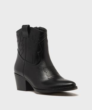 Boots santiags avec dessus brodé femme - Follow Me vue2 - FOLLOW ME - GEMO