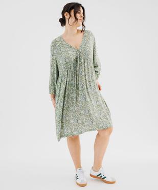 Robe imprimée à manches courtes femme grande taille vue1 - GEMO (G TAILLE) - GEMO
