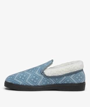 Pantoufles femme à doublure fourrée en sherpa vue3 - GEMO(HOMWR FEM) - GEMO