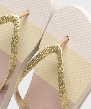 Tongs à brides pailletées femme vue3 - GEMO (PLAGE) - GEMO