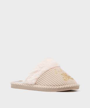 Chaussons mules en velours côtelé femme - LuluCastagnette vue2 - LULUCASTAGNETTE - GEMO
