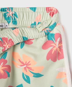 Short en maille à motifs fleuris fille vue2 - GEMO (ENFANT) - GEMO