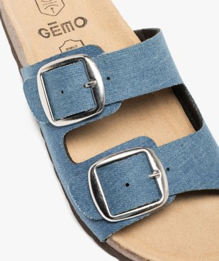 Mules femme à double bride à boucles unies vue6 - GEMO (CASUAL) - GEMO