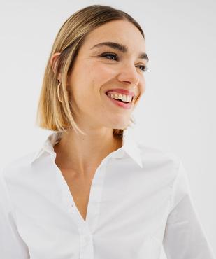 Chemise cintrée en coton extensible femme vue2 - GEMO(FEMME PAP) - GEMO
