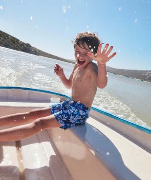 Short de bain garçon avec imprimé tropical vue3 - GEMO 4G GARCON - GEMO