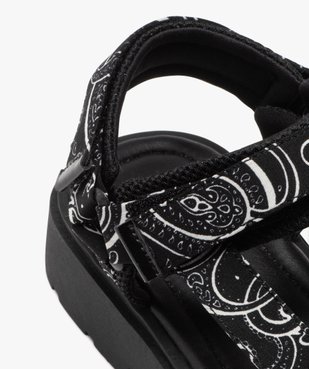 Sandales fille avec brides à motifs et à scratch  vue6 - GEMO (ENFANT) - GEMO