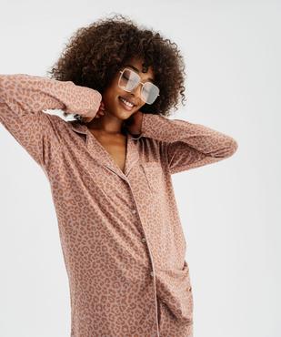 Pyjama deux pièces en viscose femme : chemise et pantalon vue3 - GEMO 4G FEMME - GEMO