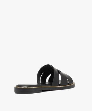 Mules femme plates dessus larges brides unies vue10 - FOLLOW ME - GEMO