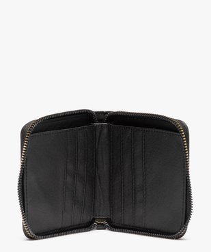 Portefeuille femme zippé uni avec bijou en forme de cœur vue3 - GEMO (ACCESS) - GEMO